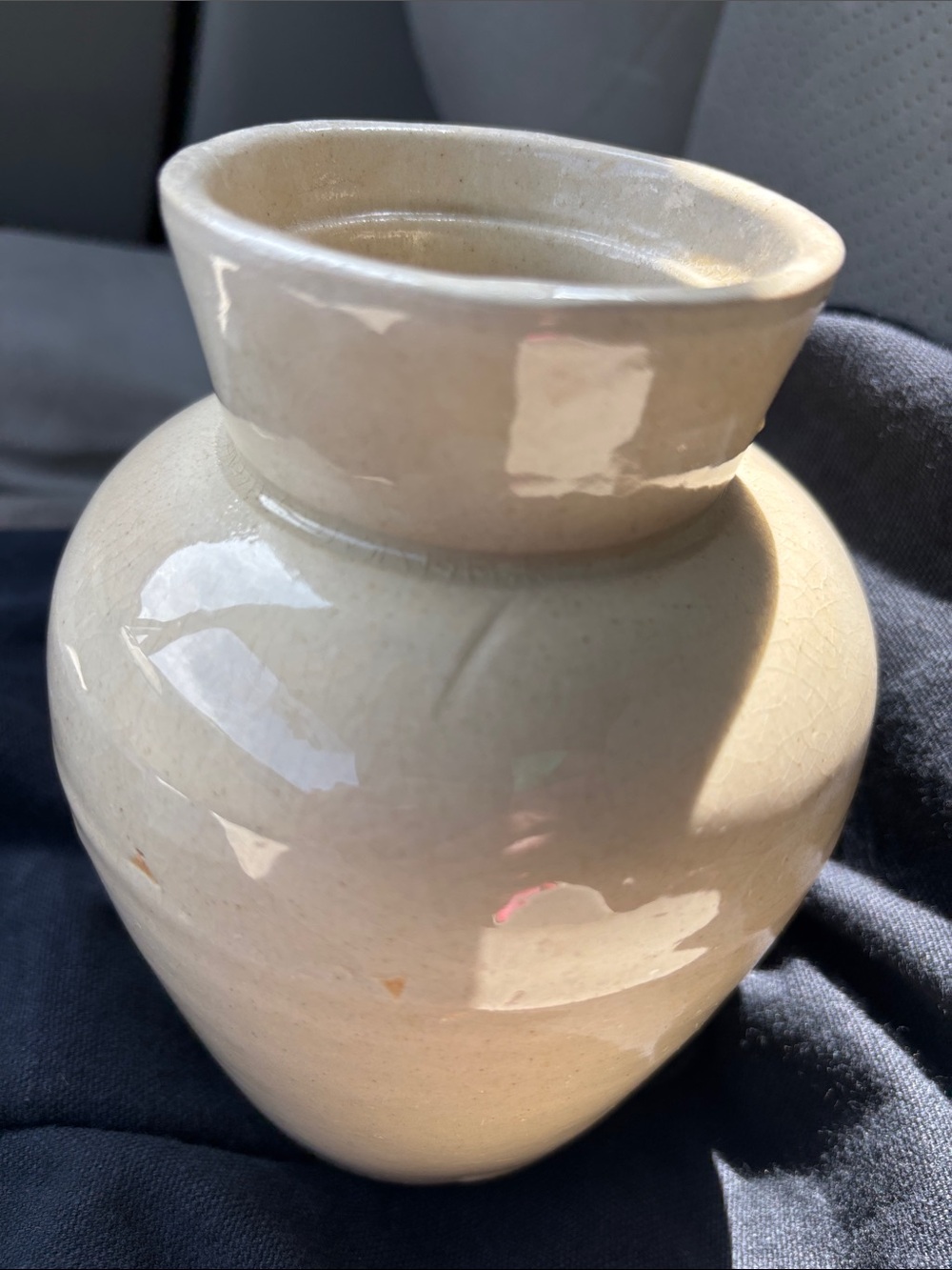 Weyman’s snuff vintage  Cream Ceramic Vase for Stylish Home Accents